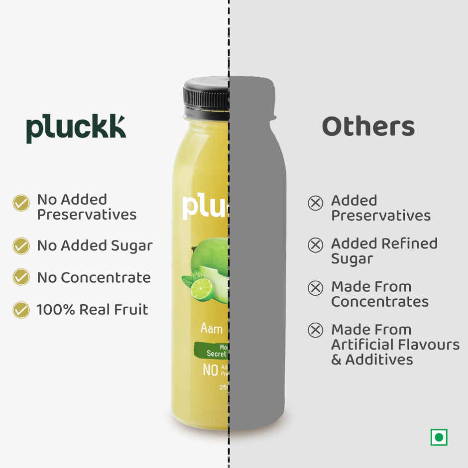 Pluckk Cold Pressed Extracted Aam Panna Juice | No Preservatives | No Added Sugar