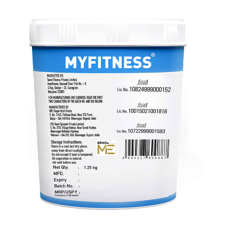 MyFitness Chocolate Peanut Butter Crunchy Spread | High Protein