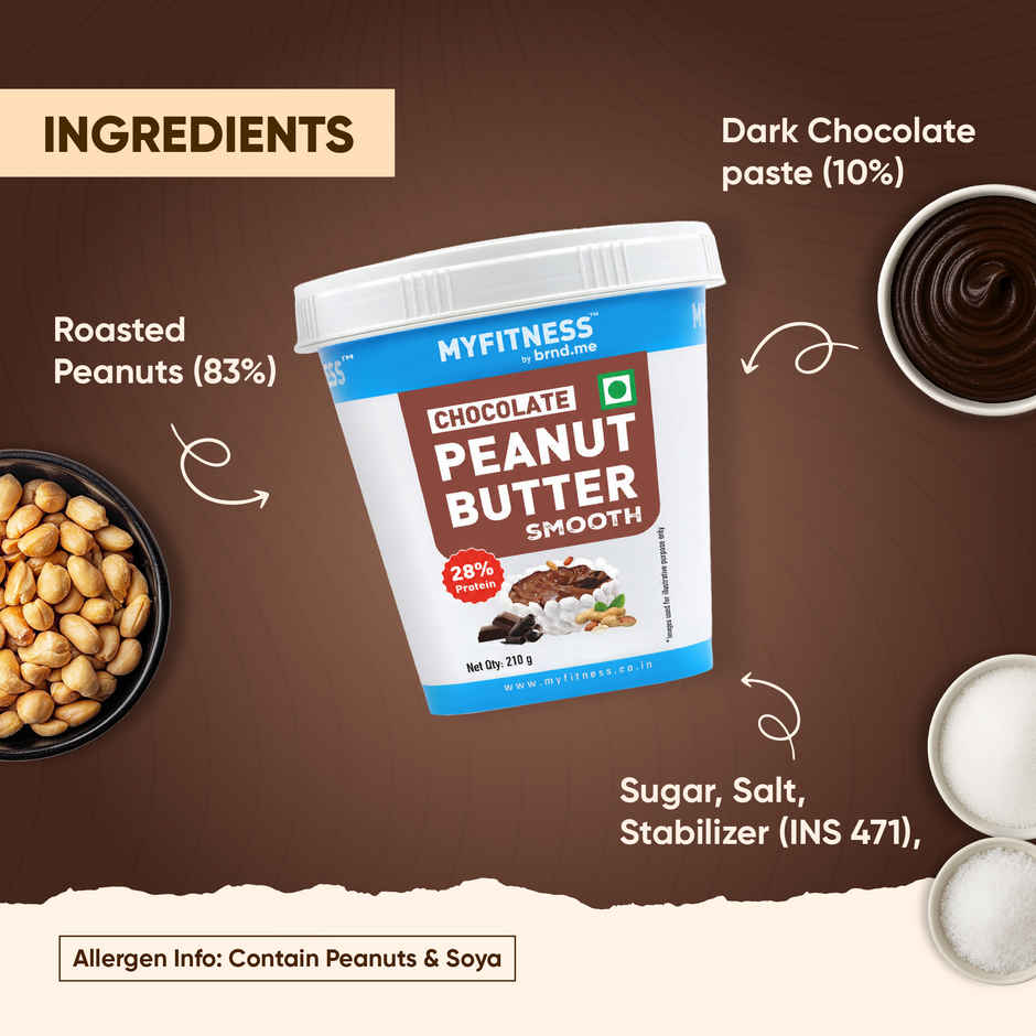 MyFitness Chocolate Peanut Butter Smooth Spread | High Protein