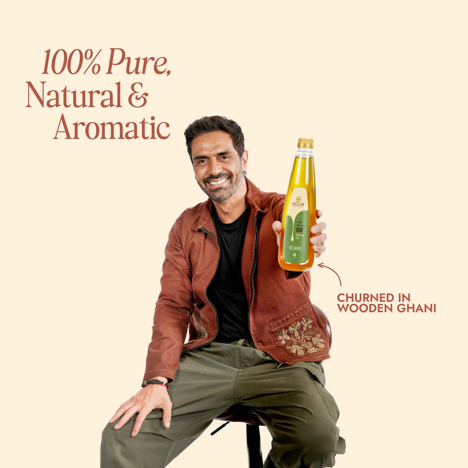 Gulab Sesame ((Til-Gingelly) Cold Pressed Oil | Bottle