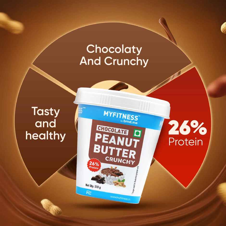 MyFitness 26g High Protein Chocolate Peanut Butter Spread - Crunchy