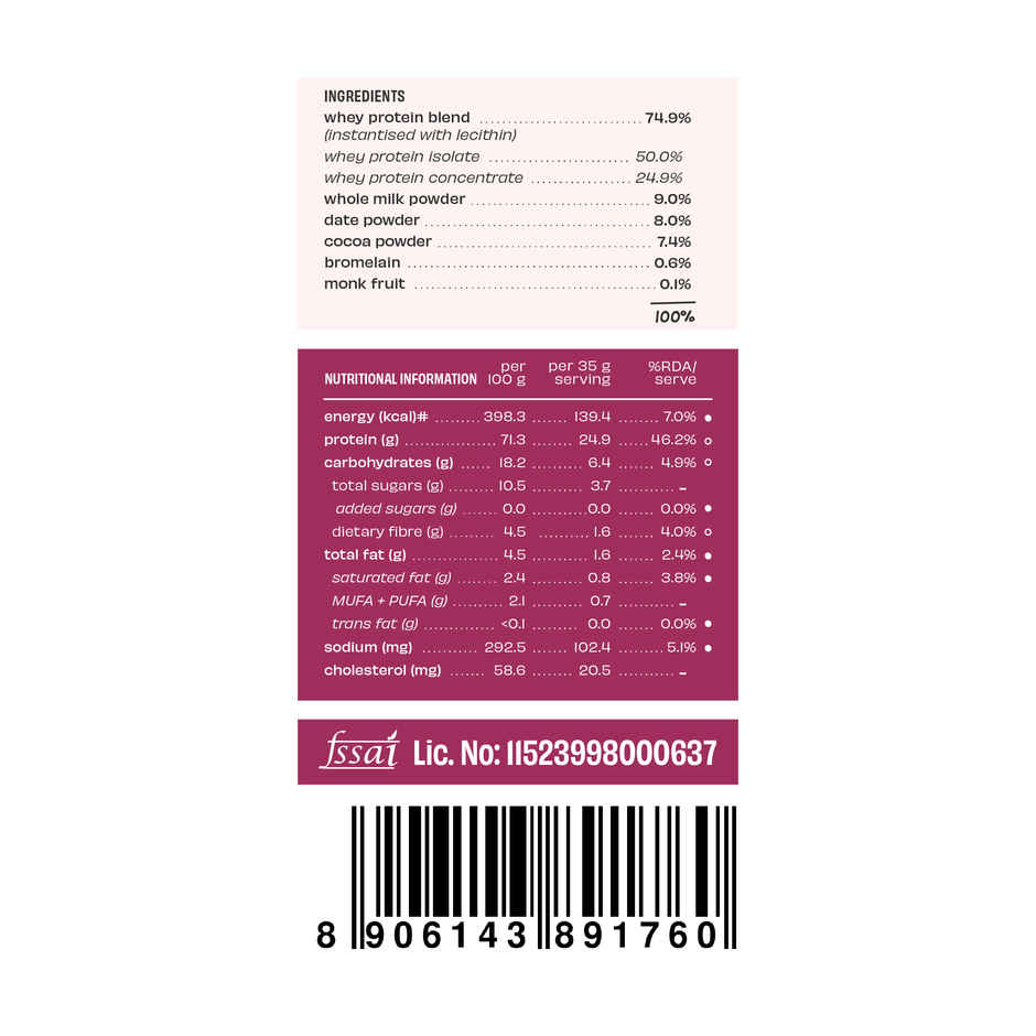 The Whole Truth Light Cocoa Whey 24G Protein Pack of 6