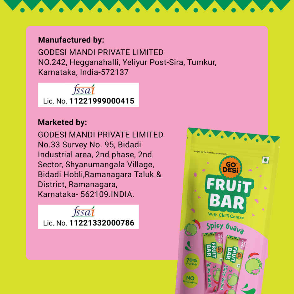 GO DESi Guava Fruti Twist Fruit Bar | Fruity & Chewy