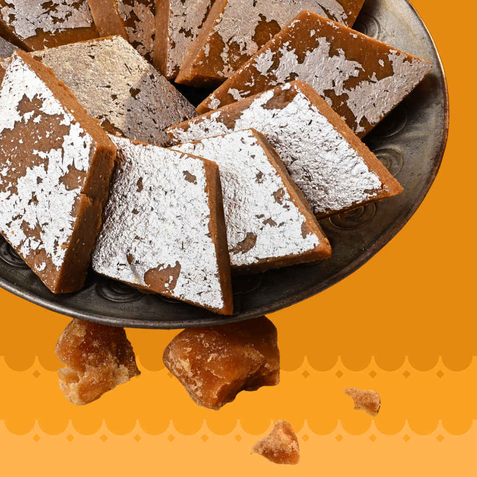 GO DESi Jaggery Kaju Katli | 69% Cashews | With Palm Jaggery