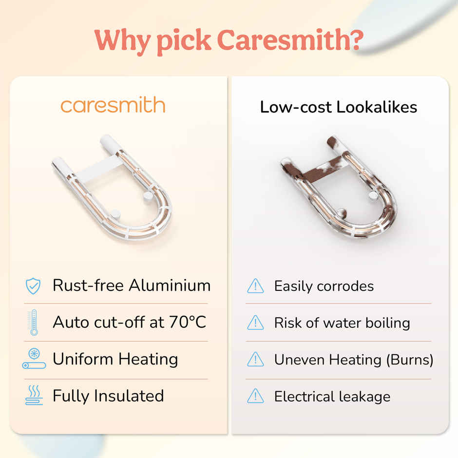 Caresmith Eon Electric Hot Water Bag | Silicon Tech Heating Pad for Period Pain Relief | Pearl Pink