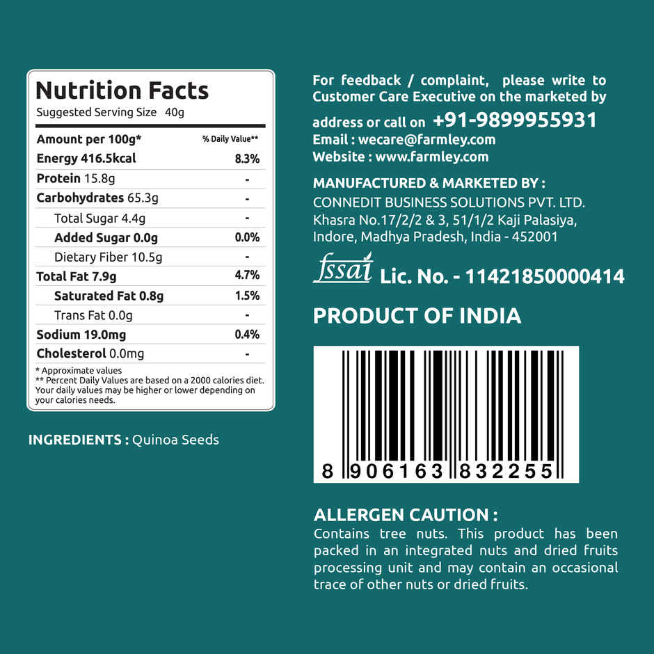 Farmley Natural Quinoa | Diet Food | Gluten Free | High Protein | Ready To Cook Quinoa