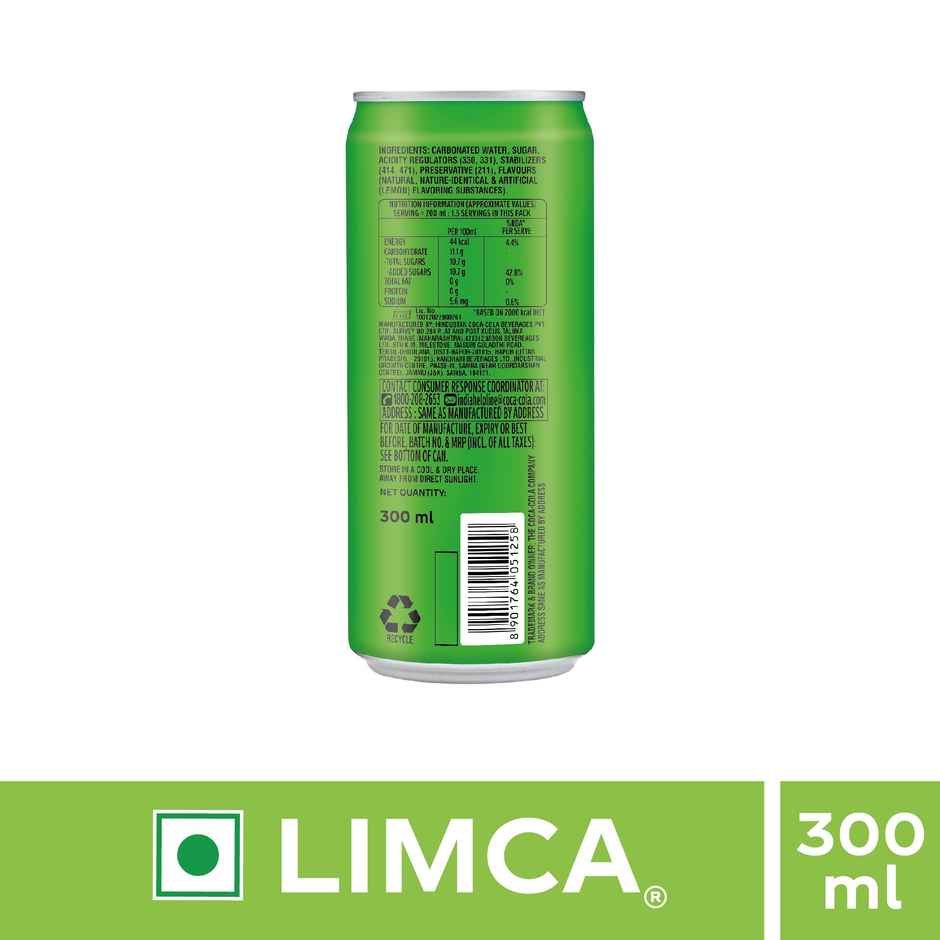 The Coca-Cola Company | Limca | Lime-Lemon Sparkling Soft Drink Can