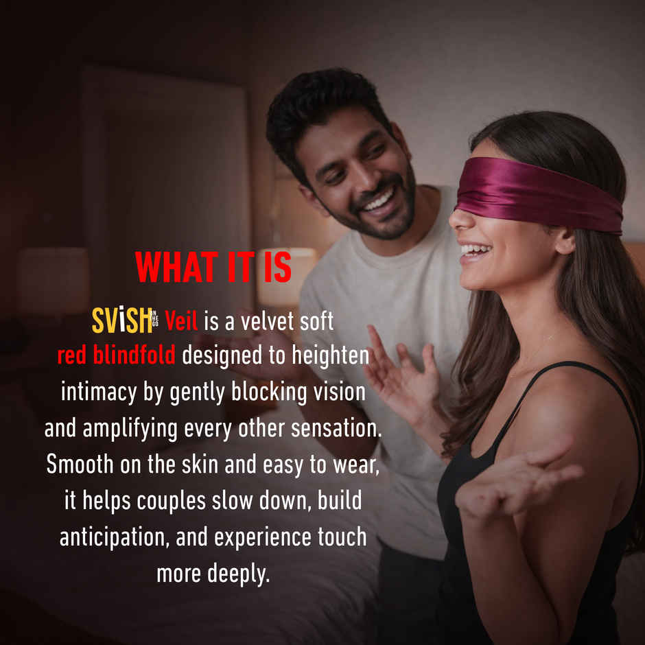 SVISH Veil Velvet Soft Red Blindfold for Sensory Play