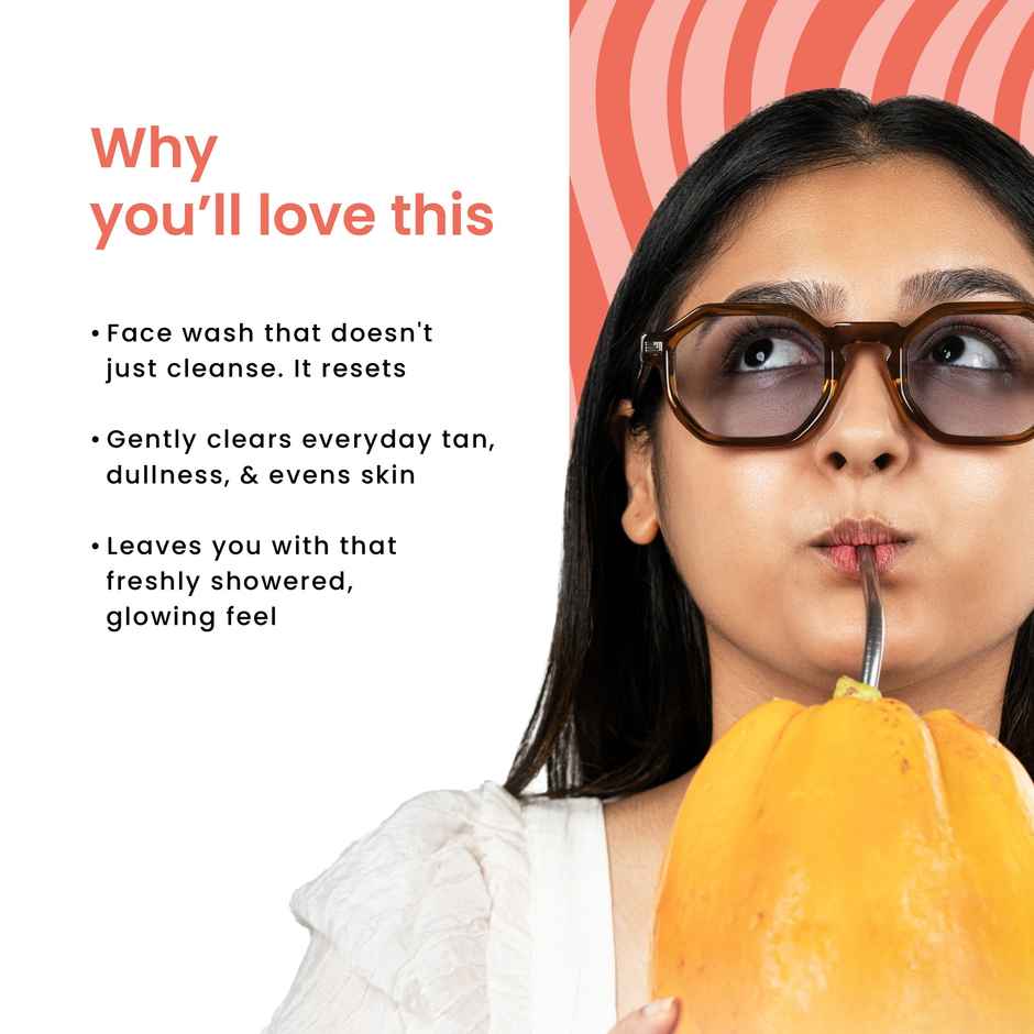 Foxtale Vitamin C Super Glow Face Wash with Papaya enzyme | Reduces Tan | Boosts Glow