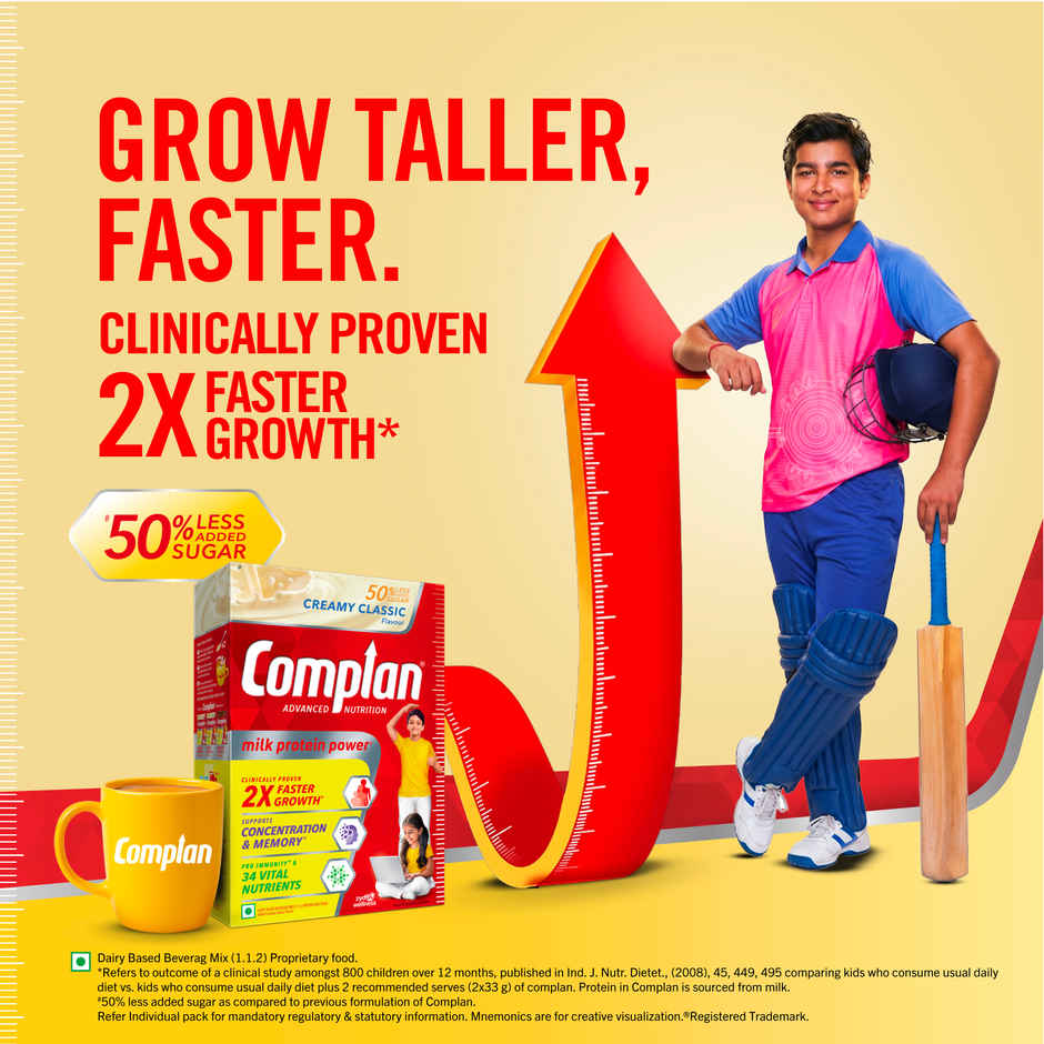Complan Creamy Classic Flavour Drink Mix | For 5+ years Kids