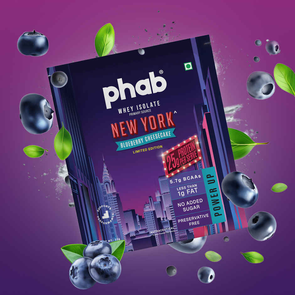 Phab Blueberry Cheescake Whey Isolate Protein Powder Pack