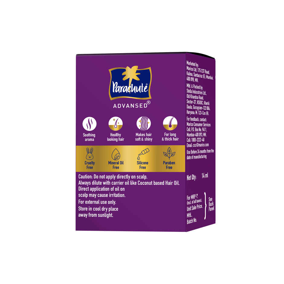 Parachute Advansed Lavender Essential Oil | 100% Pure | Long & Thick Hair | Soft & Shiny Hair