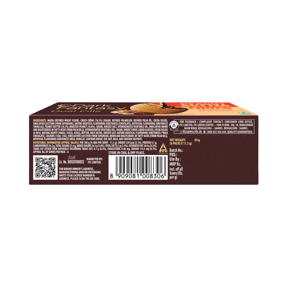 Sunfeast Dark Fantasy Peanut Butter Choco Dual Fills Biscuit