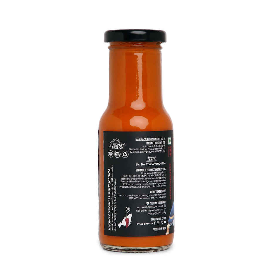Naagin Smoky Bhoot Hot Sauce | Bhut Jolokia, Smoky, Red Chilli Sauce