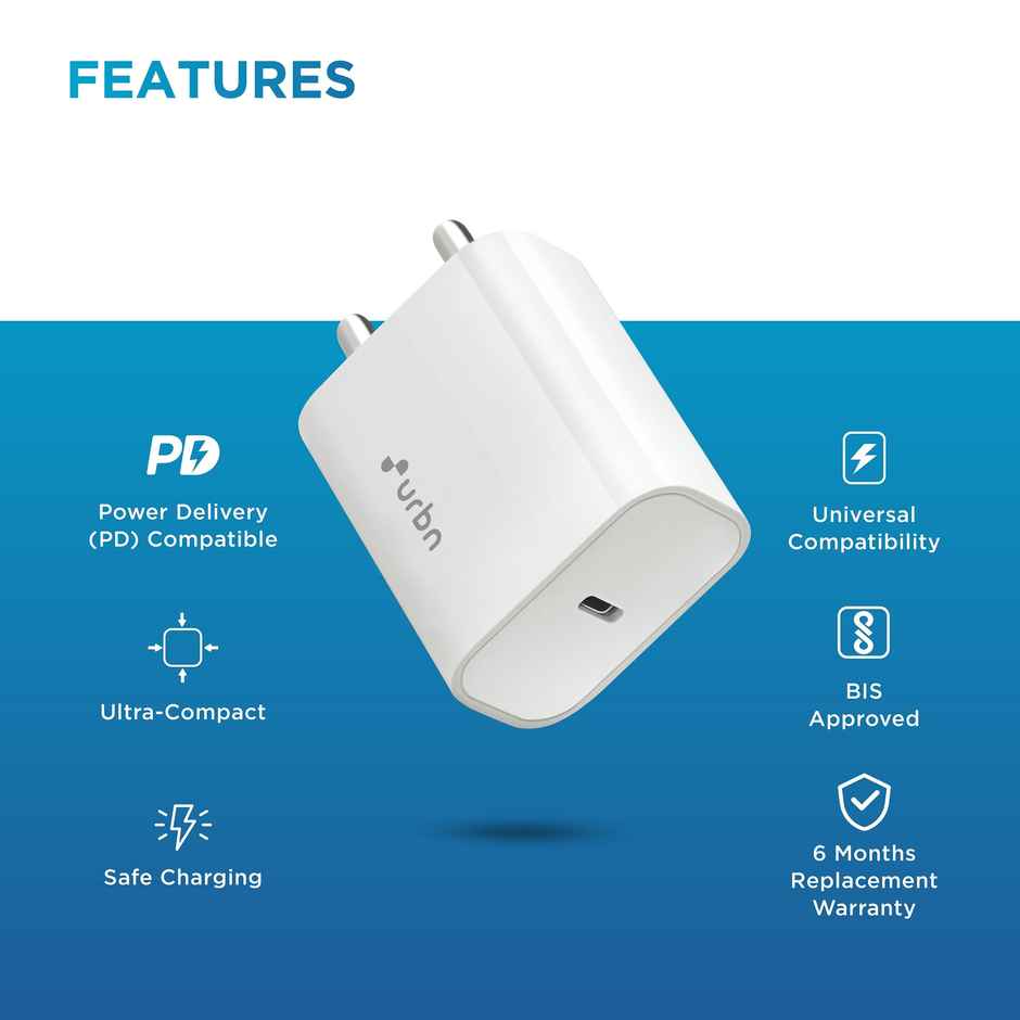 URBN 20W iPhone Charger (White)