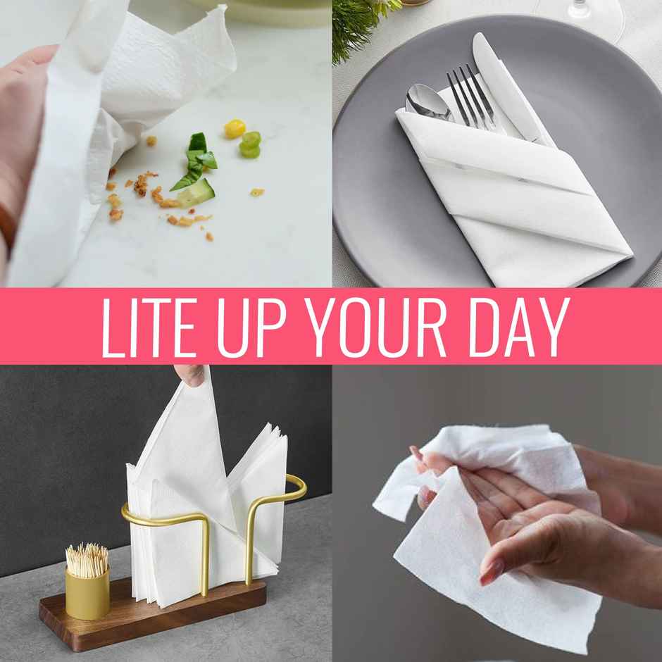 10'ON Lite Table Top Tissue Napkins | 100 Pulls | 1 Ply