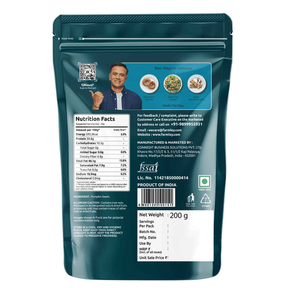 Farmley Premium Pumpkin Seeds AAA Grade