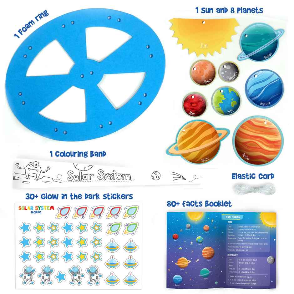 Imagimake Solar System Mobile Kit | Space Science Learning Toy | Interactive Model Gift