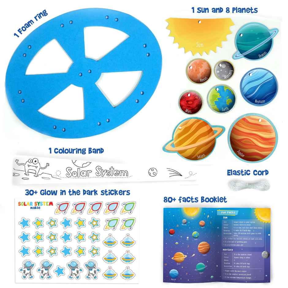Imagimake Mapology Solar System Mobile - DIY Educational Puzzle Toys for Kids Gifting (5+ Years)