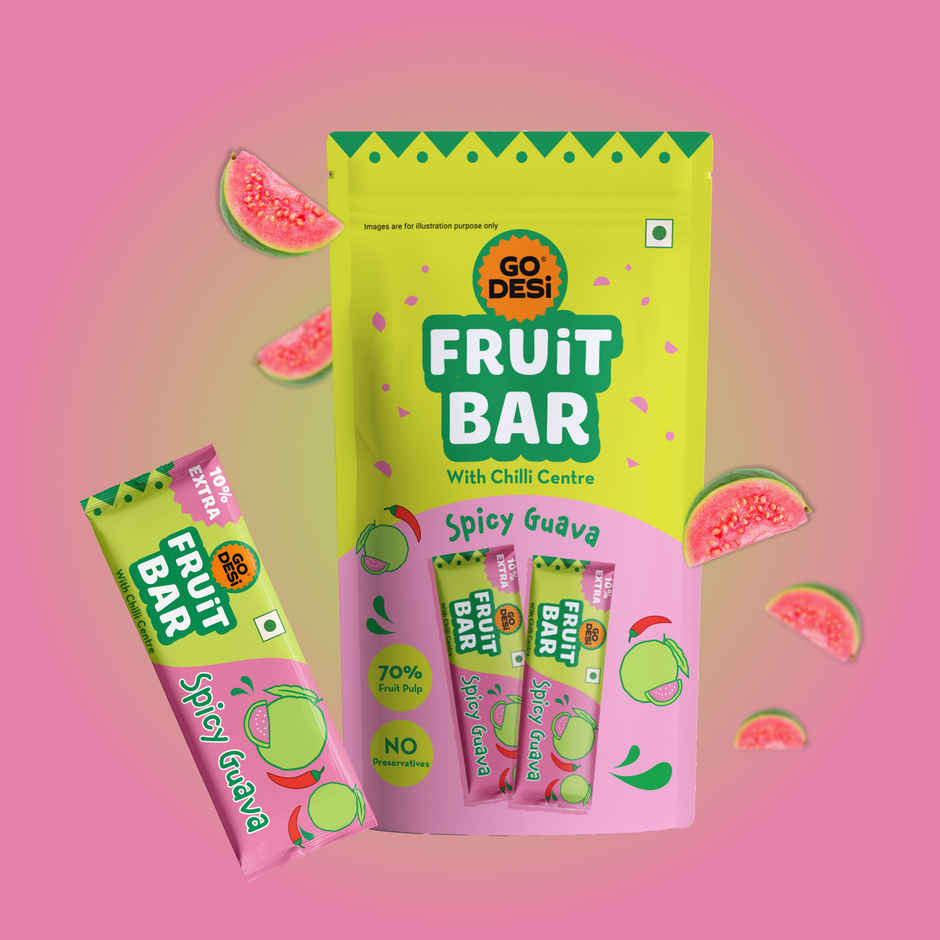 GO DESi Guava Fruti Twist Fruit Bar | Fruity & Chewy