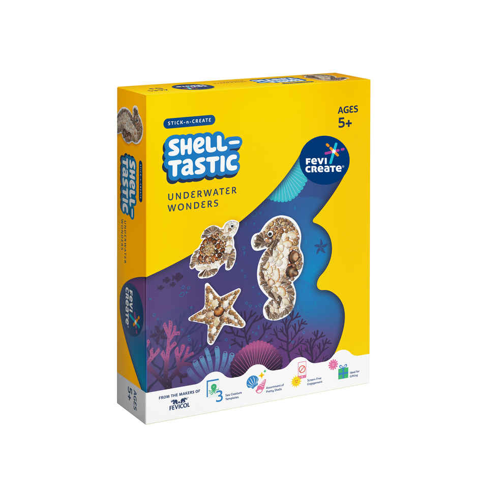 Fevicreate DIY Shell Tastic Fridge Magnet Art Craft Kit