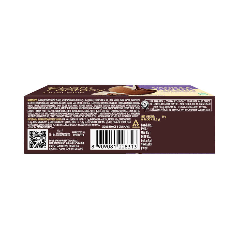 Mocha Vanilla Dual Fills Biscuit By Sunfeast Dark Fantasy