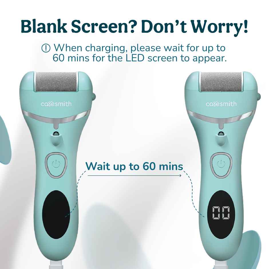 Caresmith Bloom Rechargeable Callus Remover: Effective Foot Scrubber with 3 Roller Heads