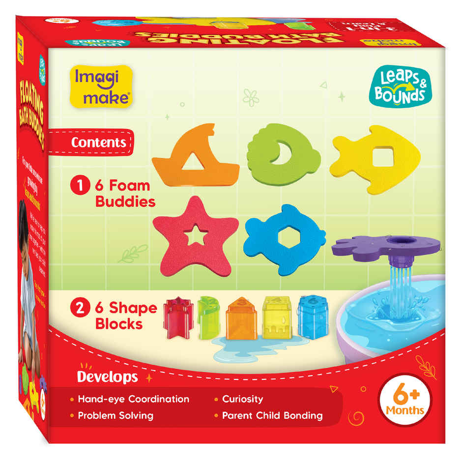 Imagimake Leaps & Bounds - Floating Bath Buddies | Colorful Floating Educational Toy for Toddlers