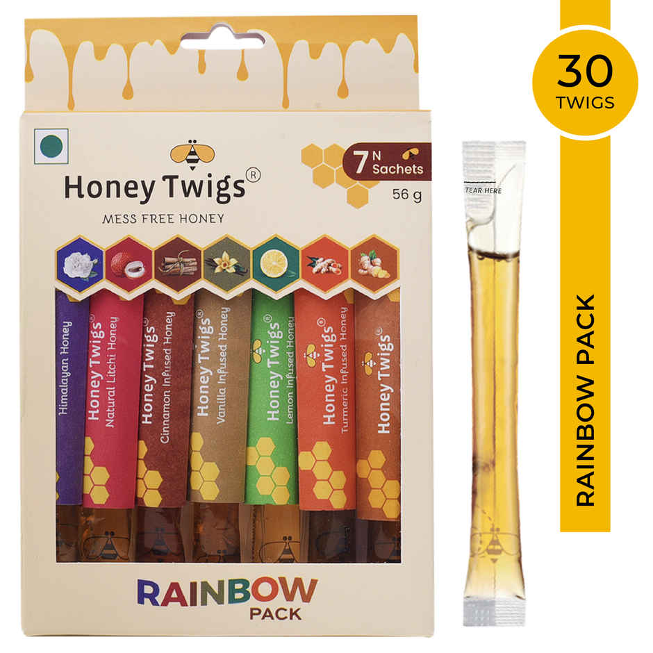 Honey Twigs Rainbow Flavoured Honey Combo | 7 Sticks