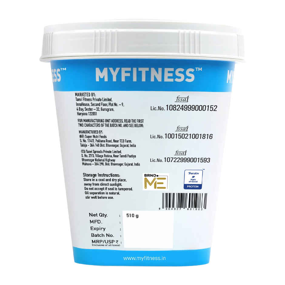 MyFitness High Protein Dark Chocolate Peanut Butter Crispy Spread