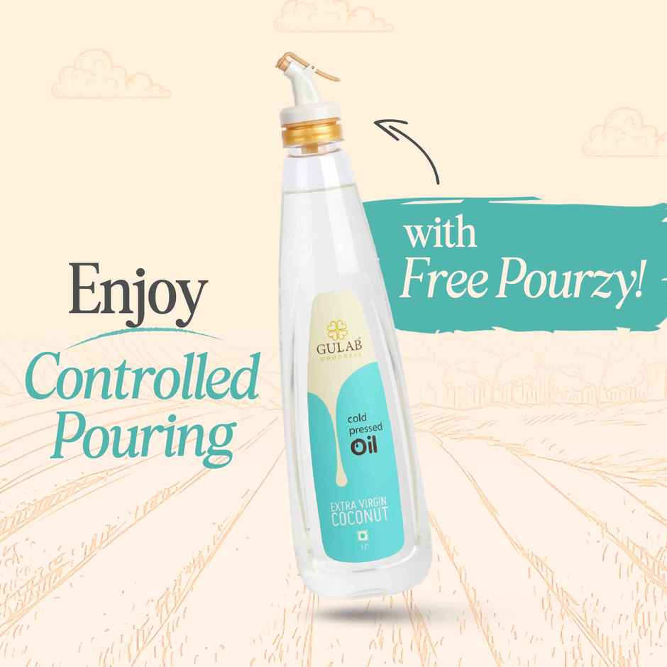 Gulab Virgin Coconut Cold Pressed Oil (Nariyal Oil) | Bottle
