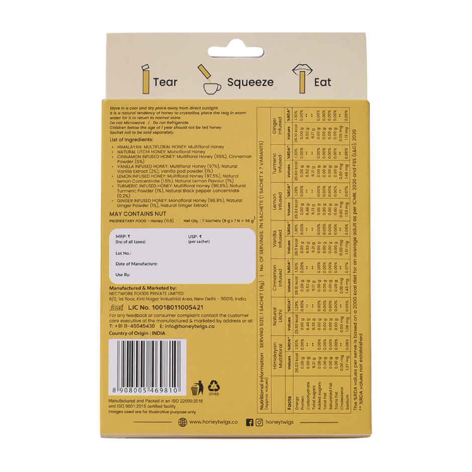 Honey Twigs Rainbow Flavoured Honey Combo | 7 Sticks