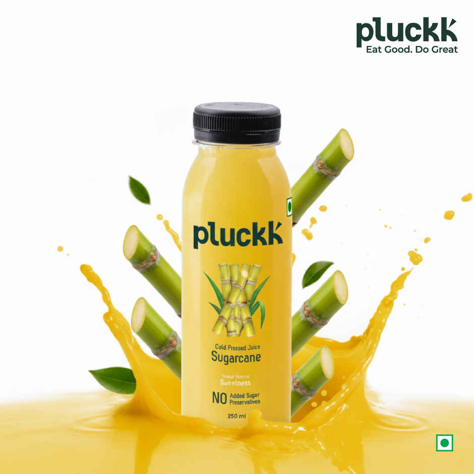 Pluckk Cold Pressed Extracted Sugarcane Juice | No Preservatives | No Added Sugar