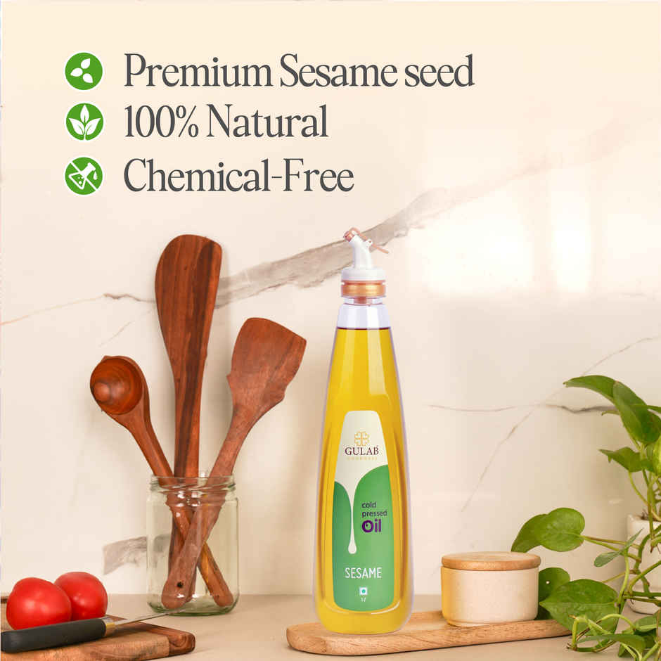 Gulab Sesame ((Til-Gingelly) Cold Pressed Oil | Bottle