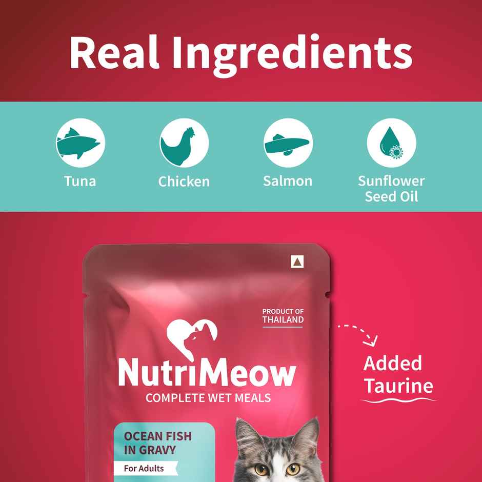 NutriMeow Oceanfish In Gravy Adult Cat Wet Food