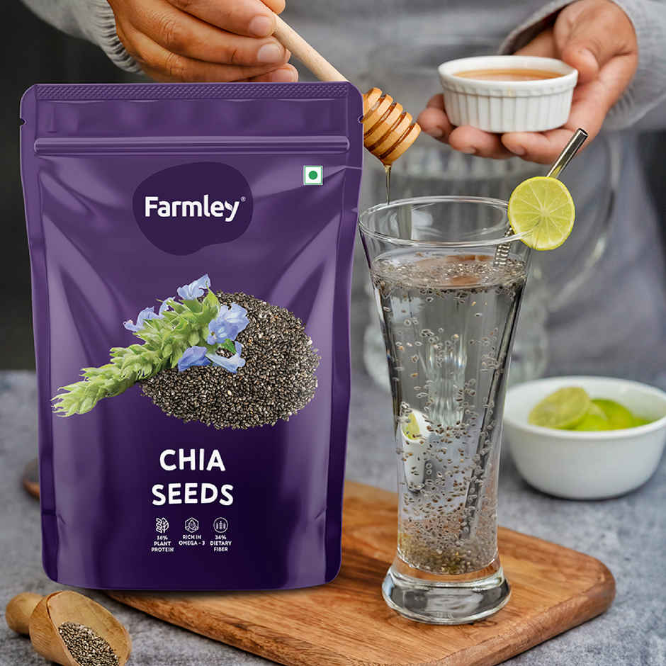 Farmley Premium Natural Chia Seeds Rich In Protein & Fiber (200g) & Farmley Premium Flax Seeds (200g) & Farmley Premium Pumpkin Seeds Aaa Grade (200g) & Farmley Premium Sunflower Seeds (200g) Combo