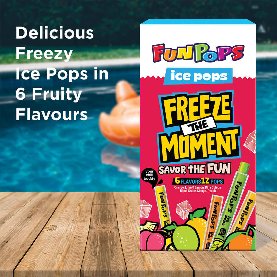 FunPops Ice Pops, Freeze at Home Fruit Flavoured Pops