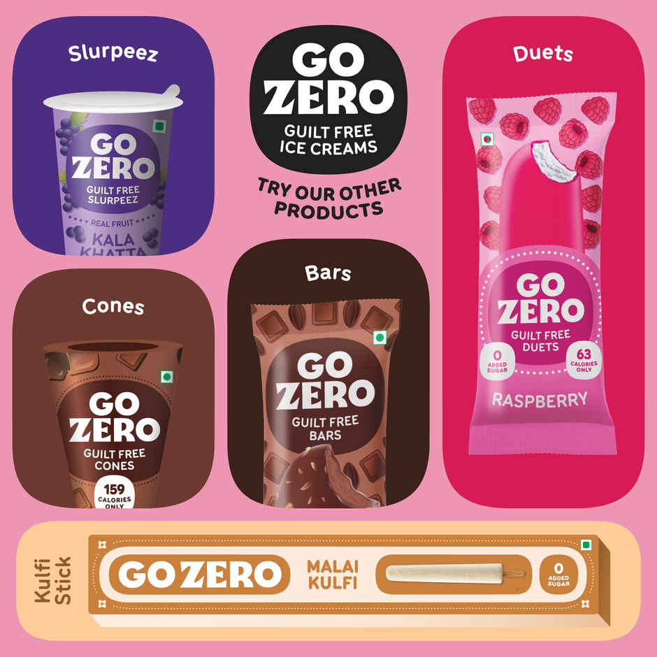 Go Zero strawberry Sundae Guilt Free Ice cream cup