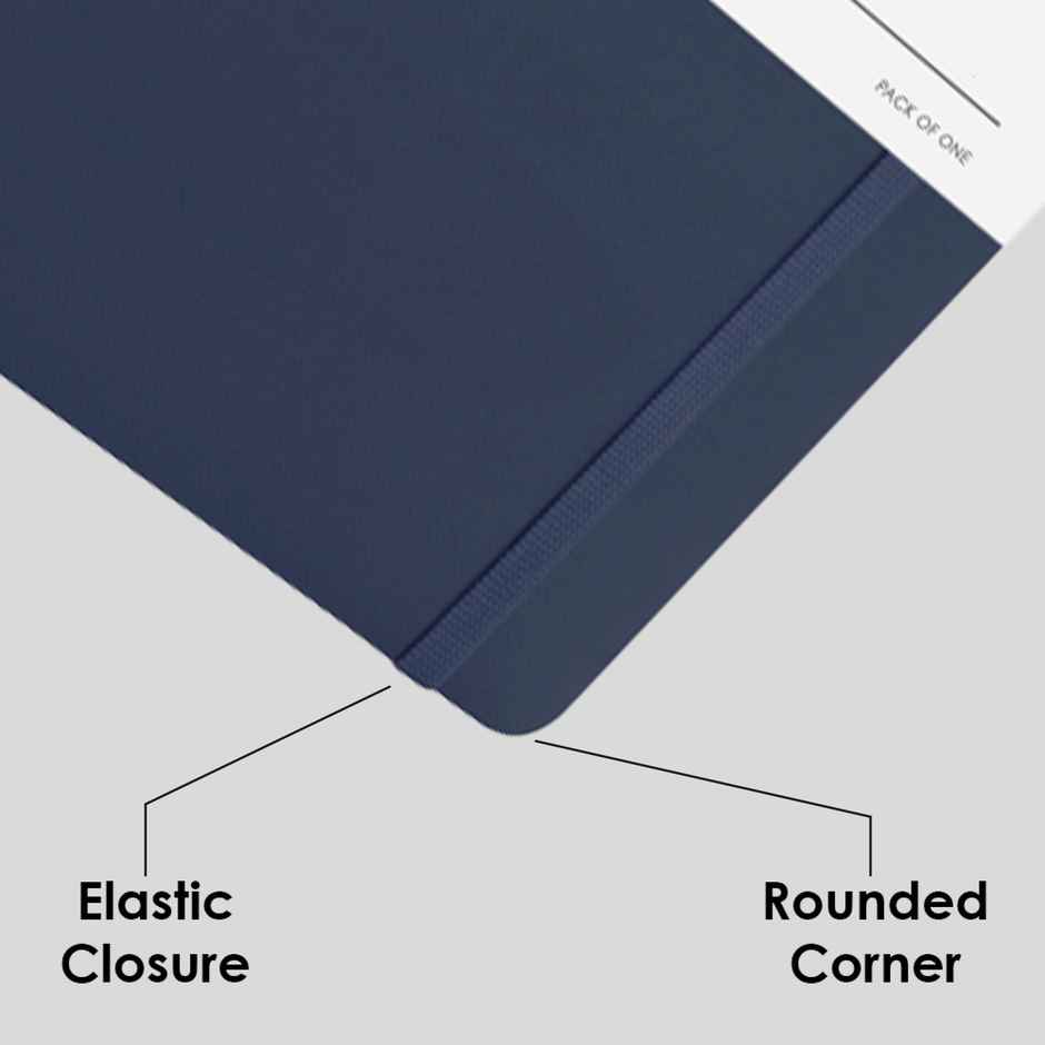 myPAPERCLIP Executive Series A5 Notebook | Soft Cover | Blue | 240 Plain Pages | Flat-lay Design