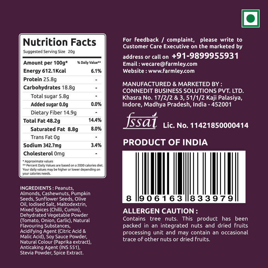 Farmley Smokey BBQ Party Mix | Crunchy Snack Mix