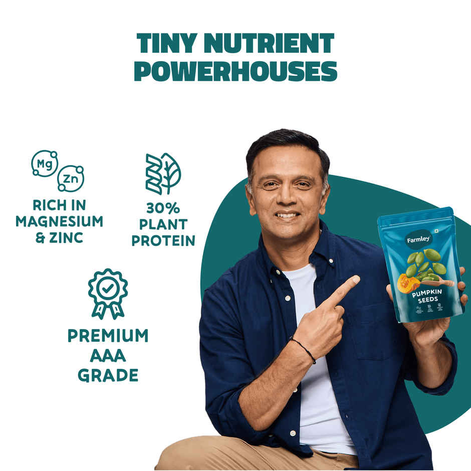 Farmley Premium Natural Chia Seeds Rich In Protein & Fiber (200g) & Farmley Premium Flax Seeds (200g) & Farmley Premium Pumpkin Seeds Aaa Grade (200g) & Farmley Premium Sunflower Seeds (200g) Combo