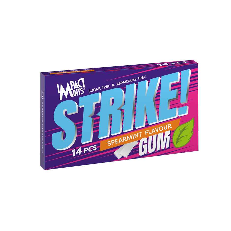 Impact Mint Strike Sugarfree Spearmint Chewing Gum
