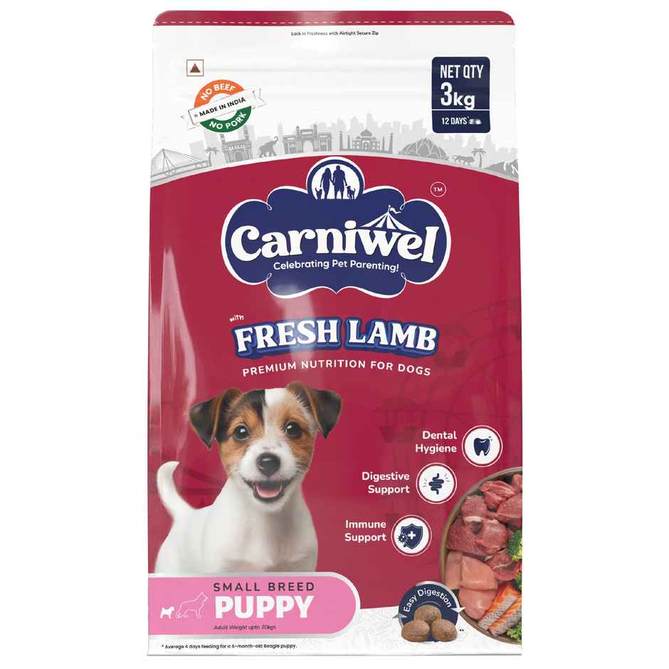 Carniwel Fresh Lamb Dry Dog Food For Small Breed | Puppy Combo