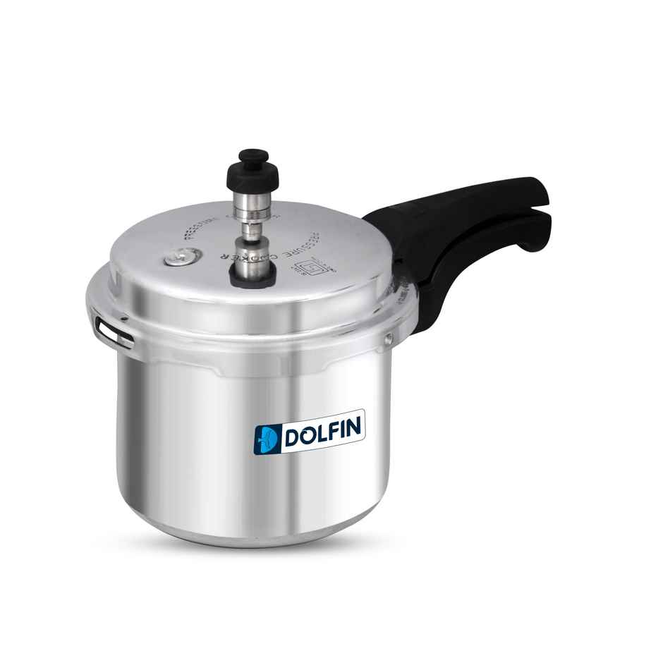 Dolfin Aluminium Outer Lid Pressure Cooker - 3L | Gas and Induction Stove Compatible