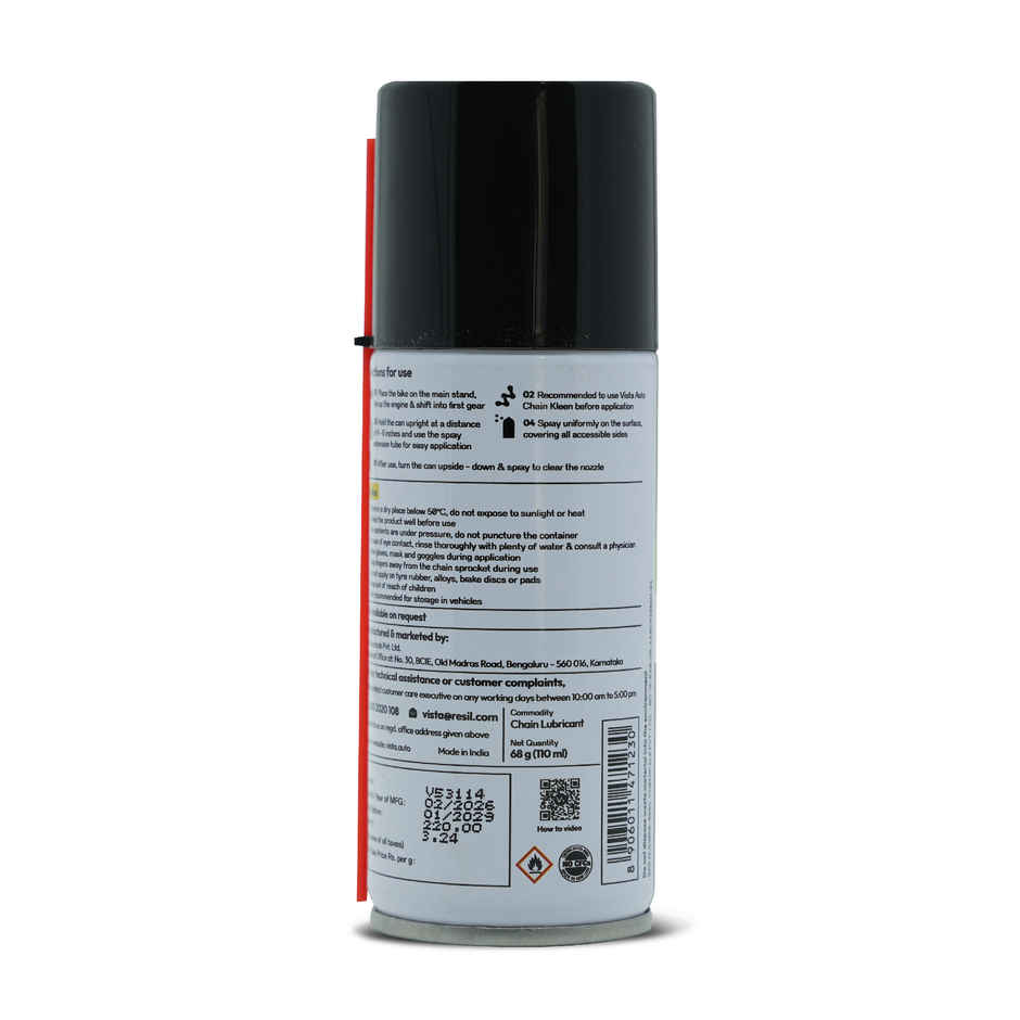 Vista Auto Care Vista Chain Lube | Bike Chain Lube | Chain Lube | Chain Spray