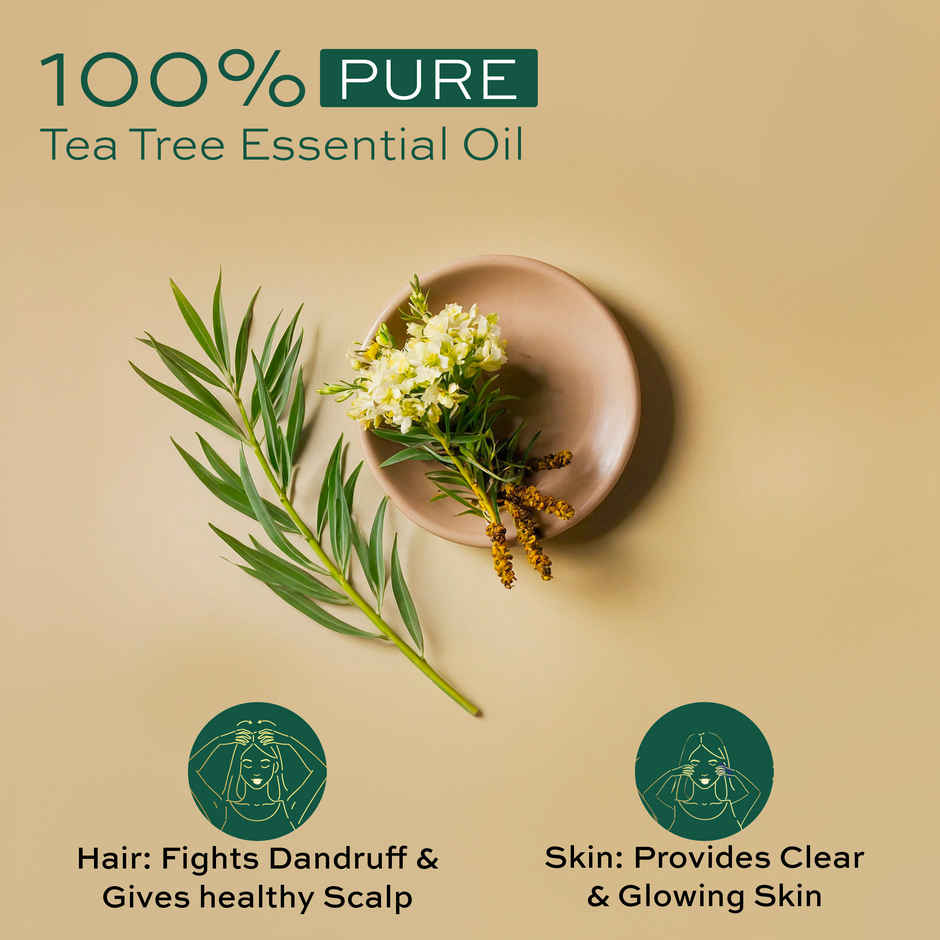 Parachute Advansed Tea Tree Essential Oil | 100% Pure| For Dandruff Control & Glowing Skin