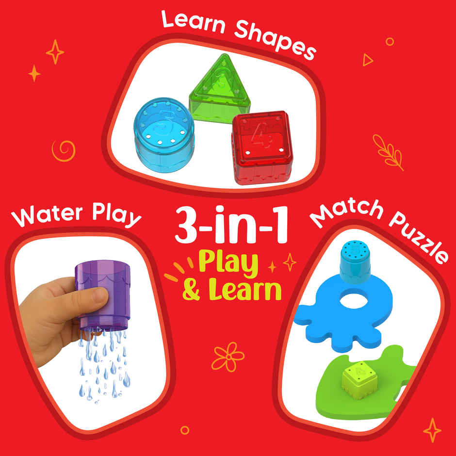 Imagimake Leaps & Bounds - Floating Bath Buddies | Colorful Floating Educational Toy for Toddlers