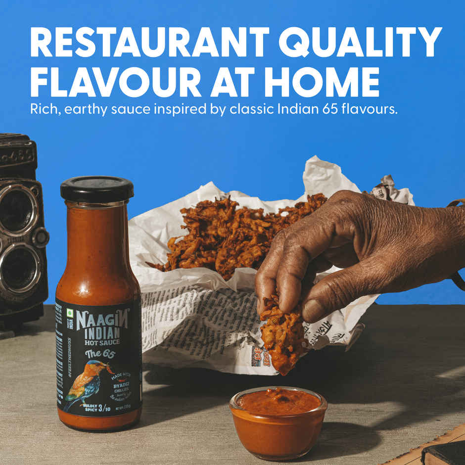 Naagin The 65 Hot Sauce - Bold, Tangy & Spicy Sauce 230 GRAM