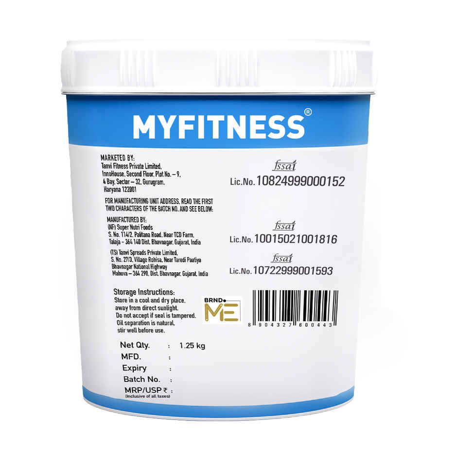 MyFitness Original Peanut Butter Smooth Spread | High Protein