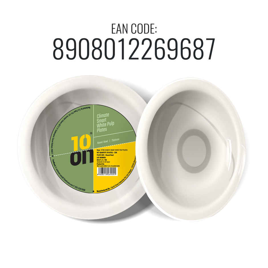 Bagasse Round Bowl | 5 inch | 180 ml | 10'ON Tissues